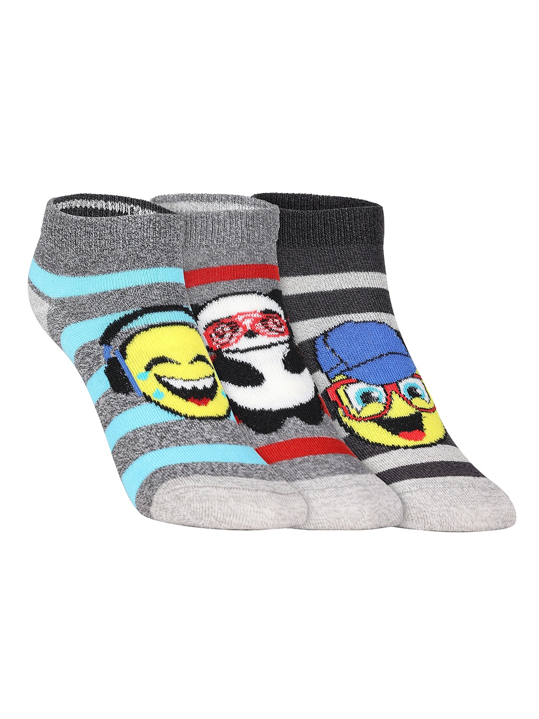 

Skechers Boys Pack Of 3 Patterned Non Terry Ankle Length Socks, Blue
