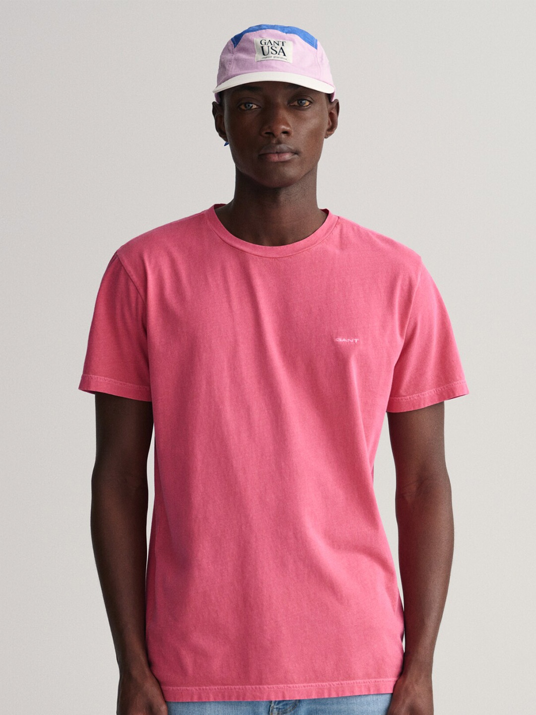 

GANT Round Neck Short Sleeves Relaxed Fit Pure Cotton T-shirt, Pink