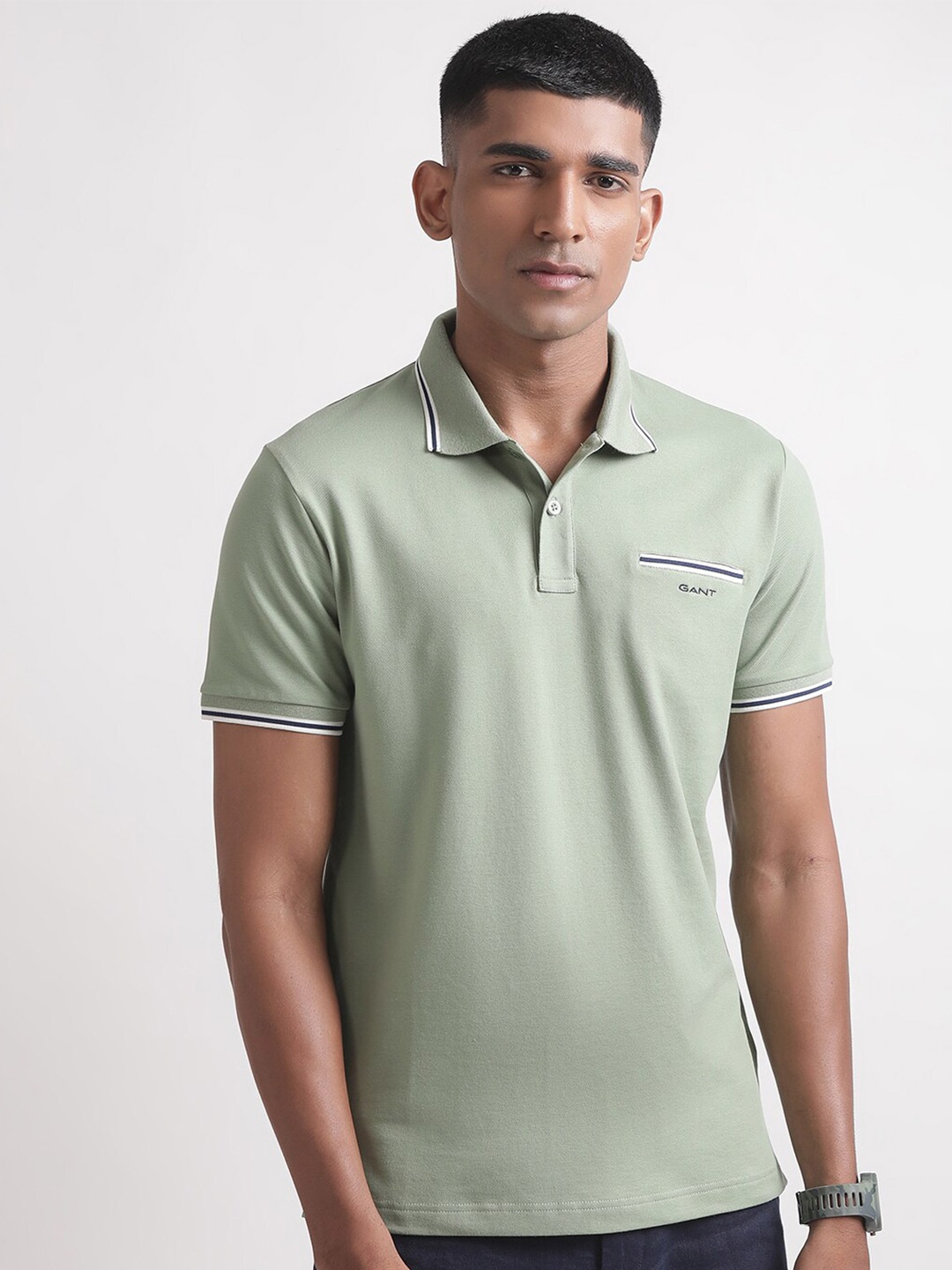 

GANT Polo Collar Short Sleeves T-shirt, Green