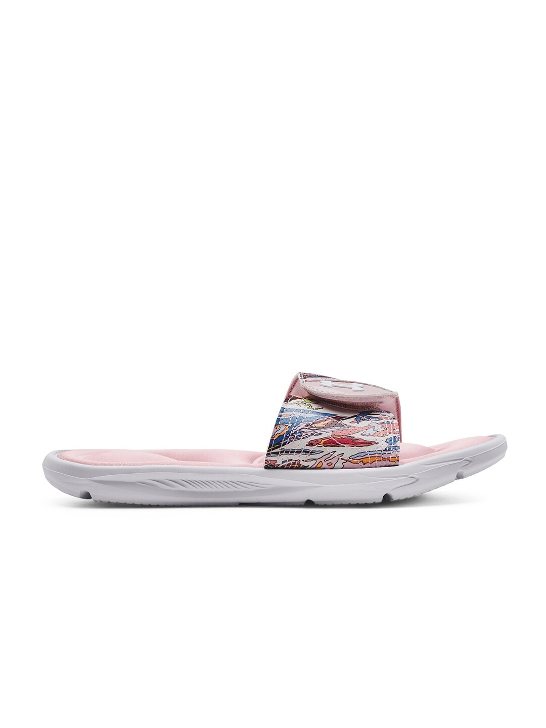 

UNDER ARMOUR Women Graphic Printed Sliders with Brand Logo Detail, Pink