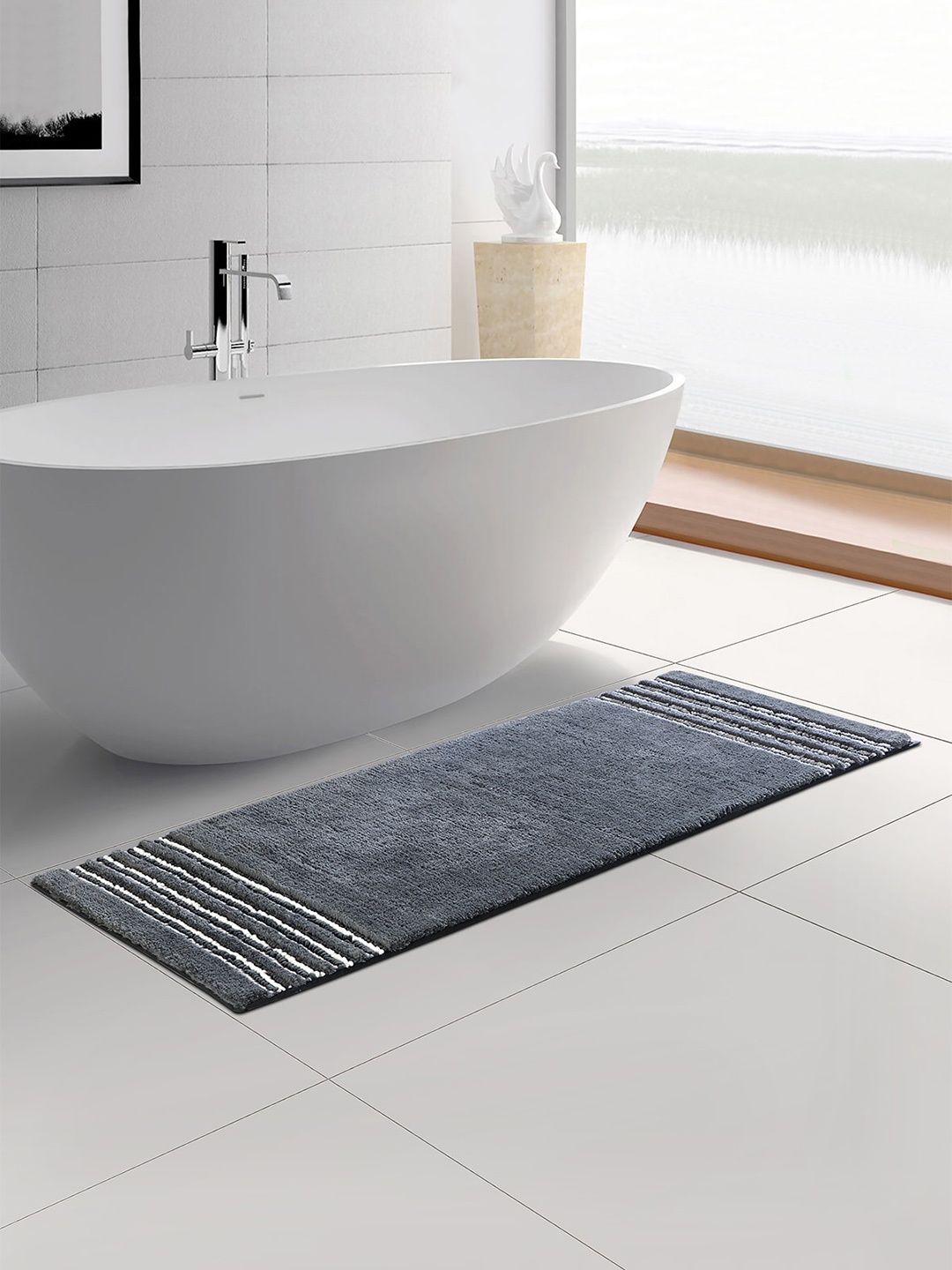 

OBSESSIONS Charcoal-Grey 1960 GSM Ultra Absorbent Anti-Skid Bathmat