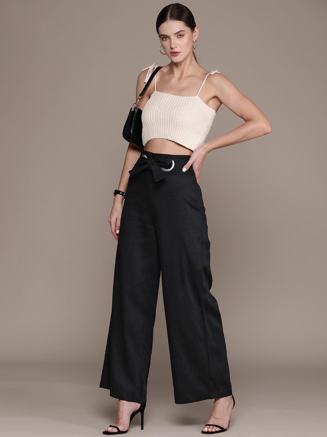 

bebe All Day High-Rise Parallel Trouser, Black