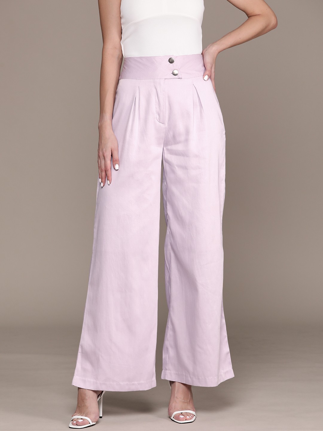 

bebe All Day High-Rise Parallel Trouser, Lavender