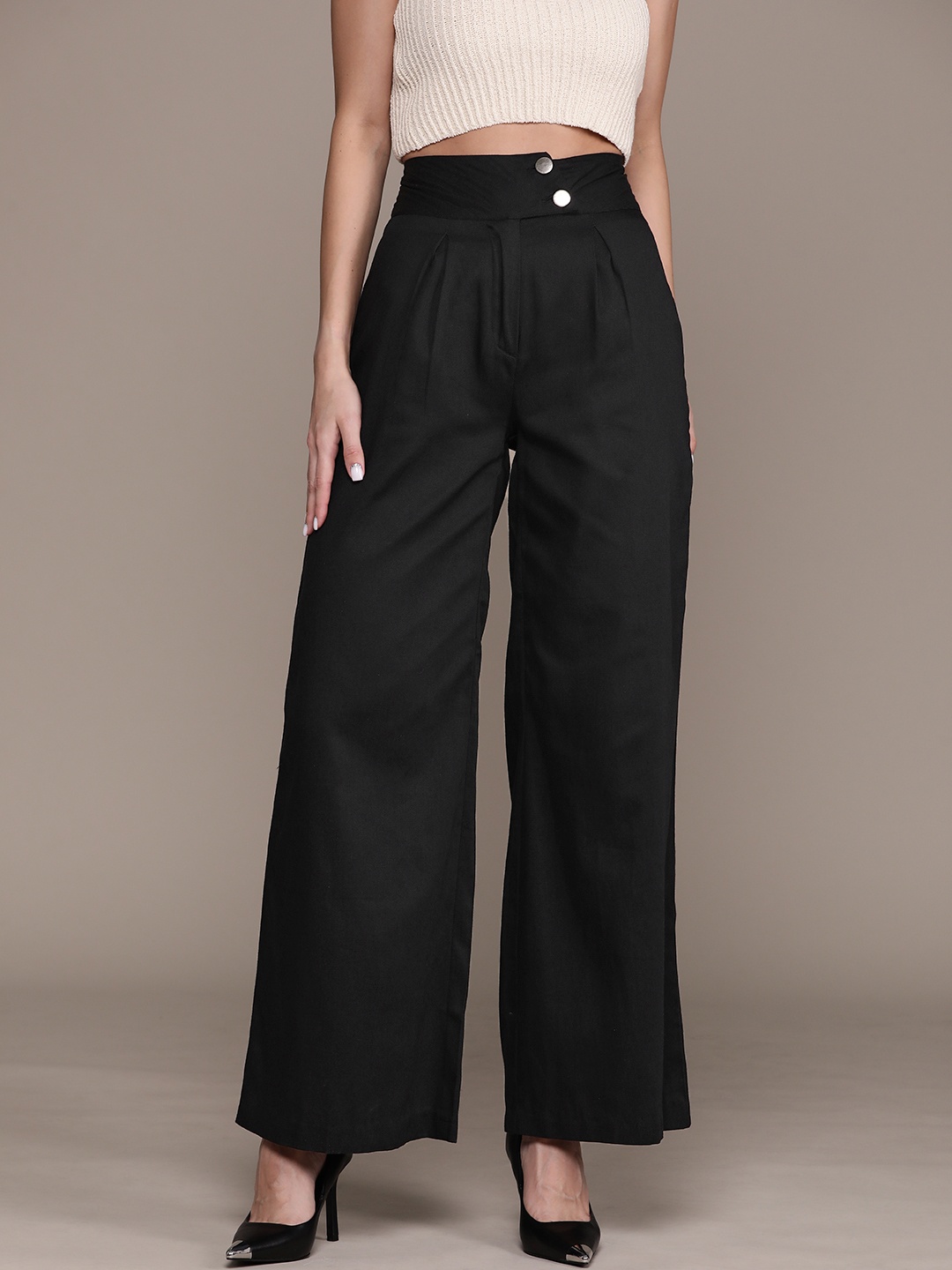 

bebe All Day High-Rise Parallel Trouser, Black