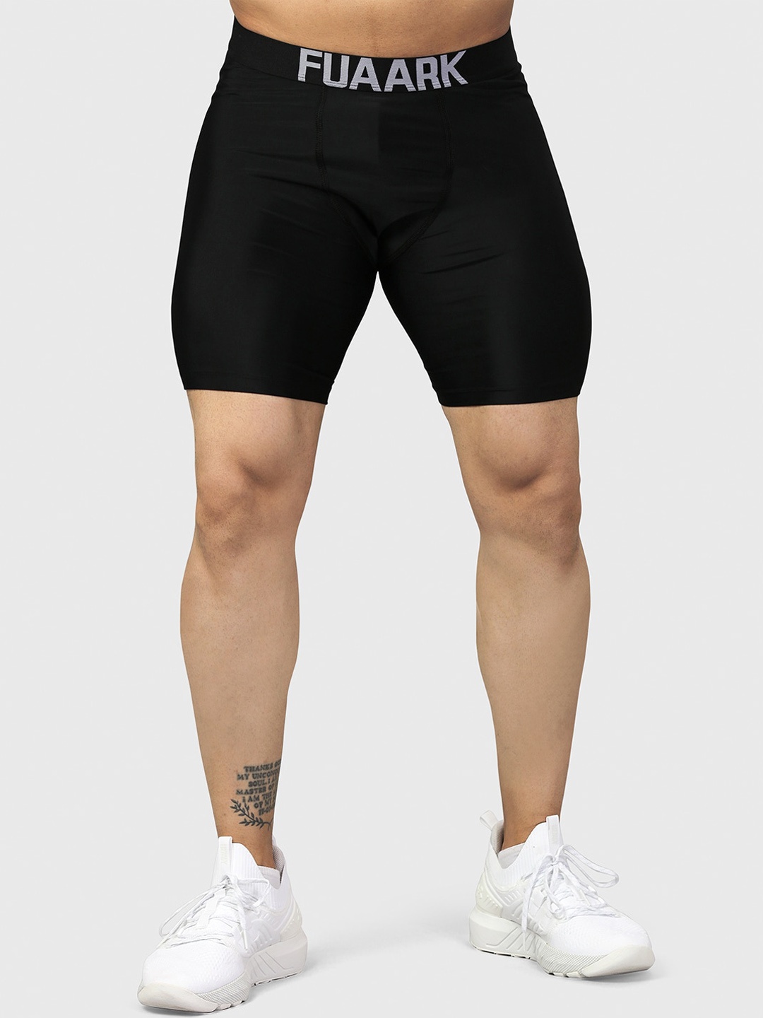 FUAARK Men Skinny Fit Training or Gym Rapid-Dry Sports Shorts, Black