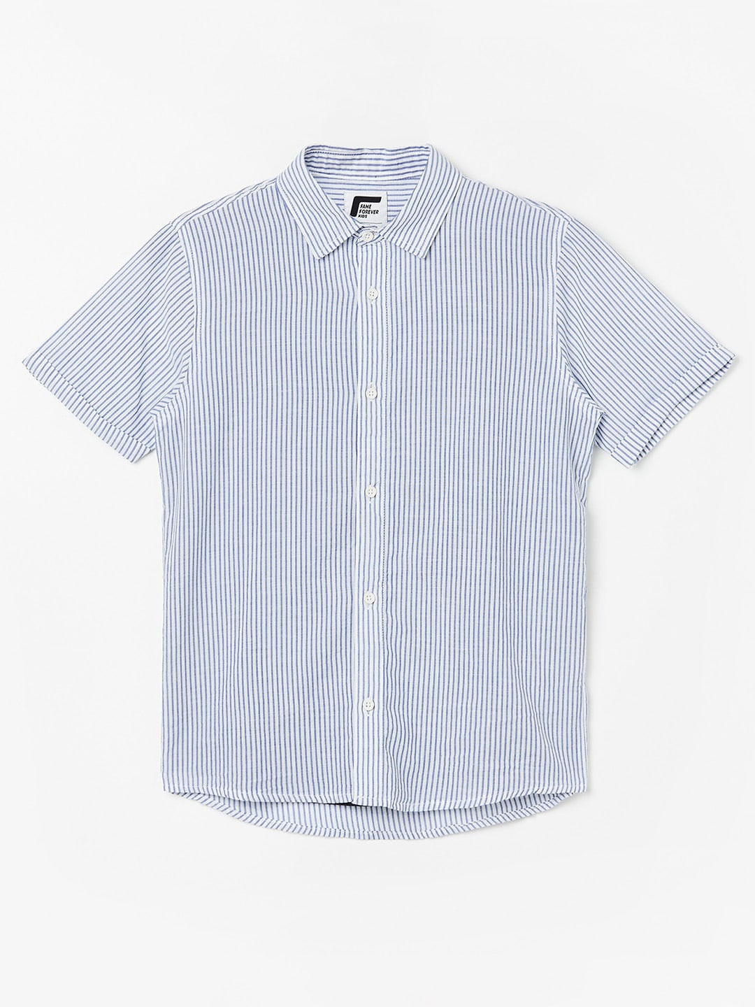

Fame Forever by Lifestyle Boys Vertical Striped Pure Cotton Casual Shirt, Blue