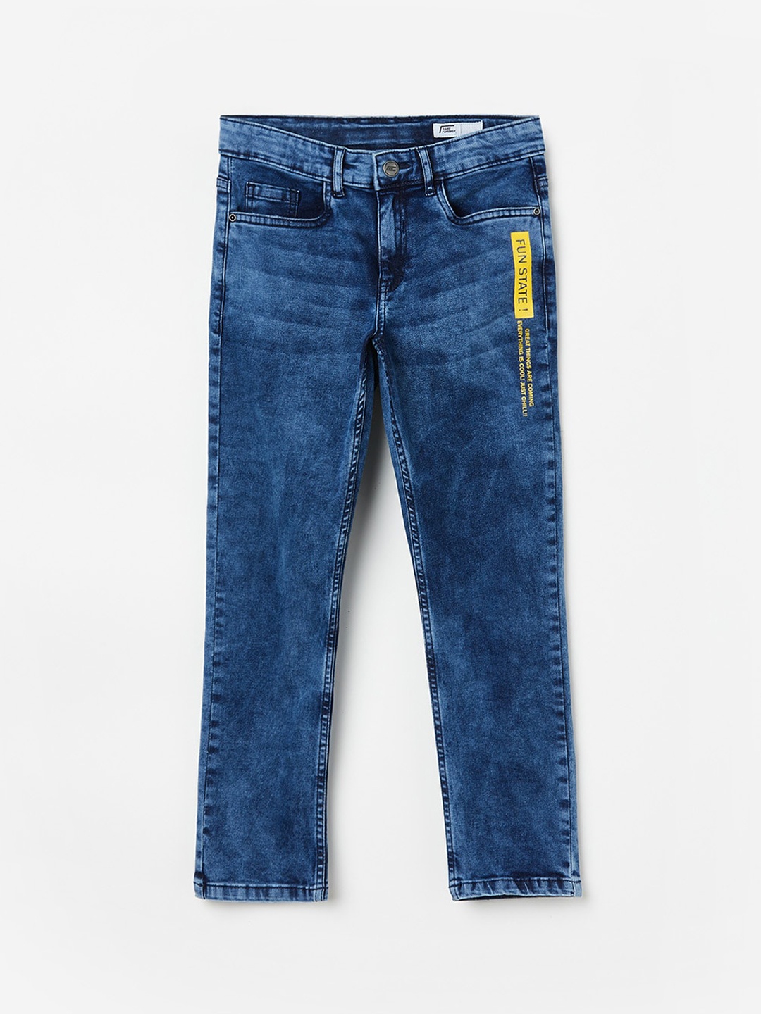 

Fame Forever by Lifestyle Boys Light Fade Clean Look Jeans, Blue
