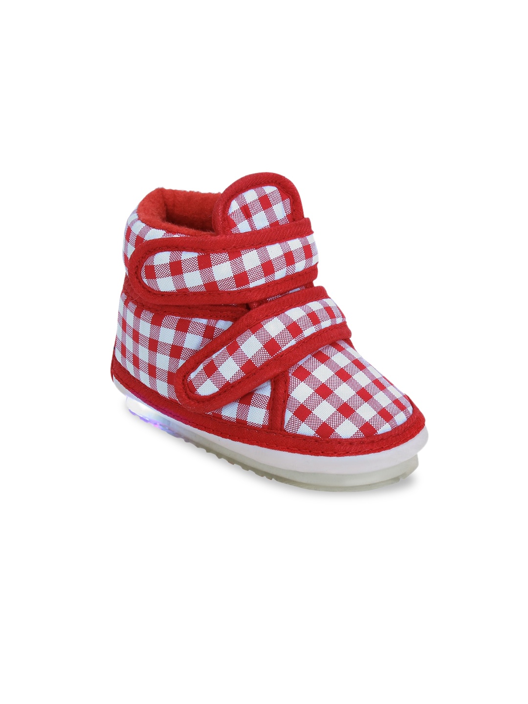 

CHiU Infants Checked LED Lightweight Sneakers, Red