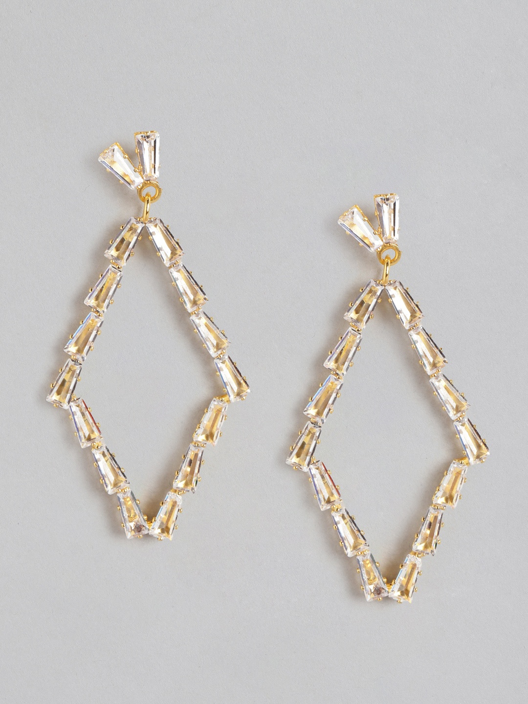 

Aadvik Designs Gold-Plated Geometric Drop Earrings