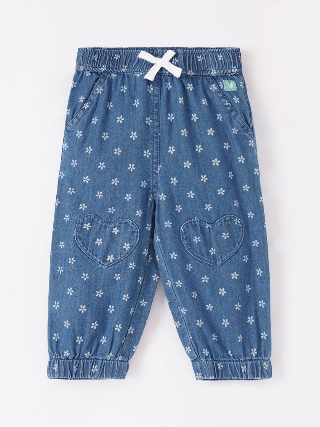 

Ed-a-Mamma Baby Kids Girls Conversational Printed Joggers Trousers, Blue