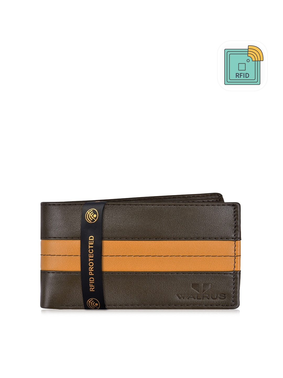 

Walrus Men Two Fold Wallet, Brown