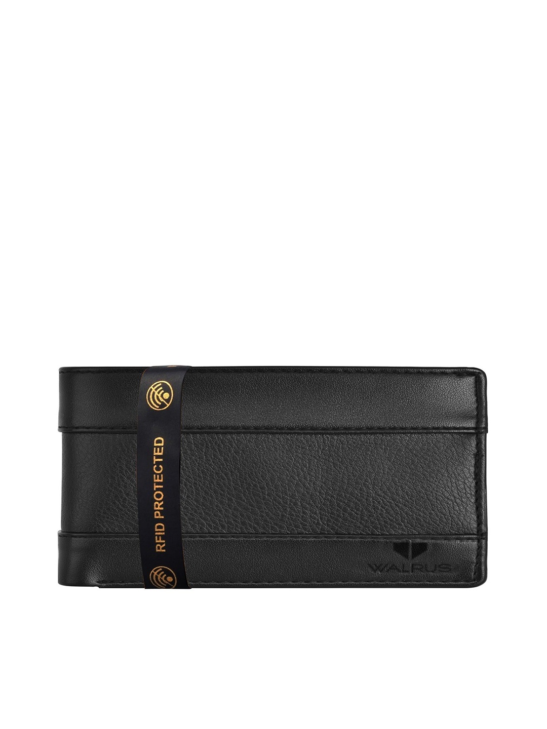 

Walrus Men PU Two Fold Wallet with SIM Card Holder, Black