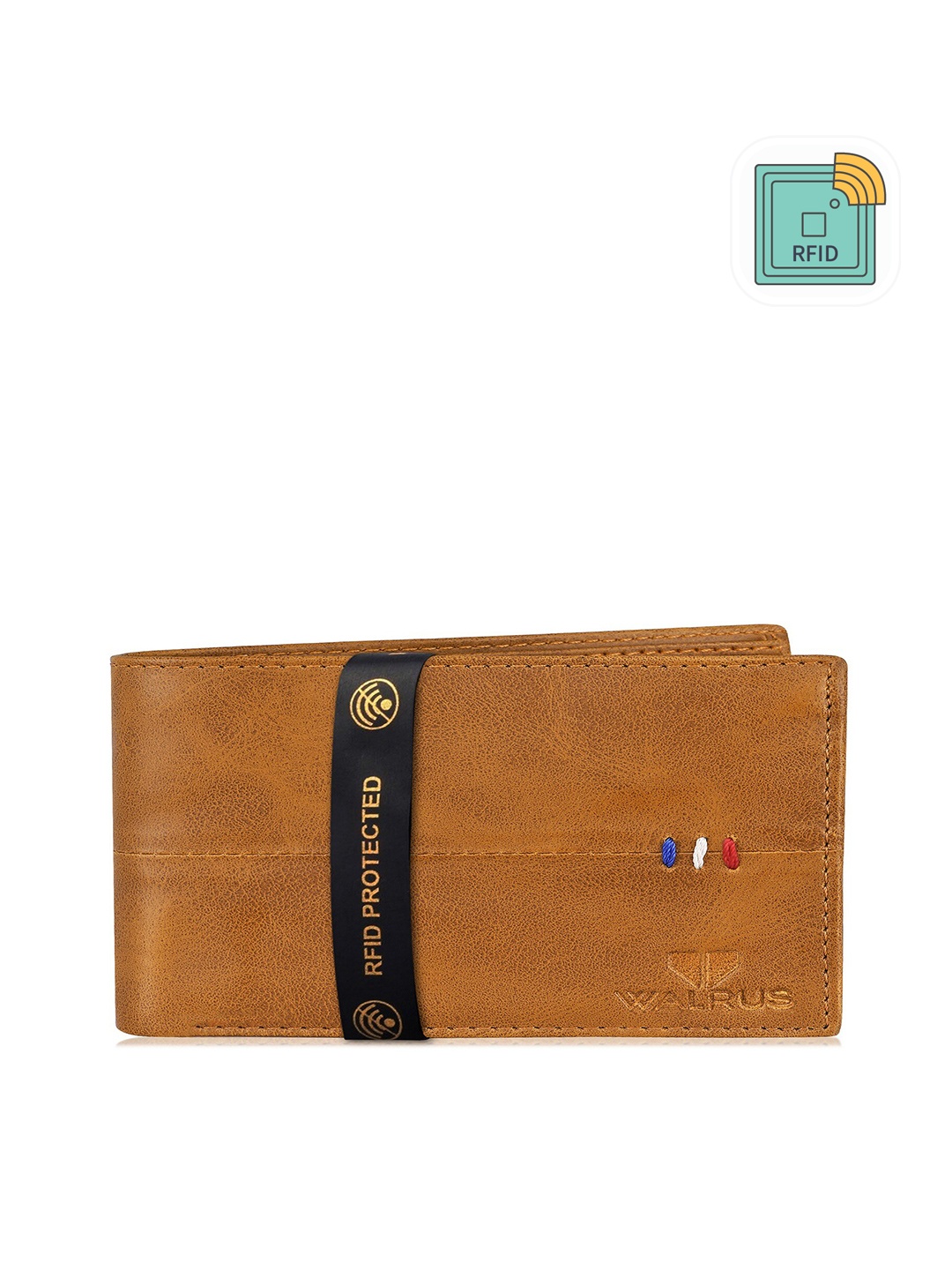 

Walrus Textured Two Fold Wallet, Beige