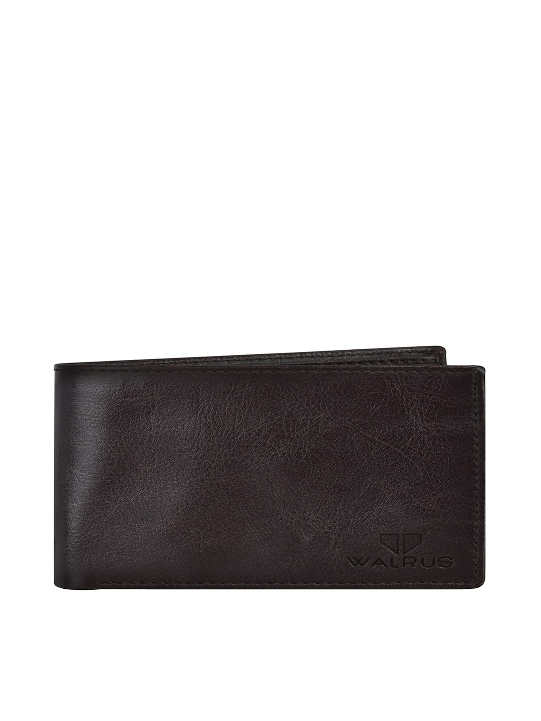

Walrus Men PU Two Fold Wallet With SIM Card Holder, Brown