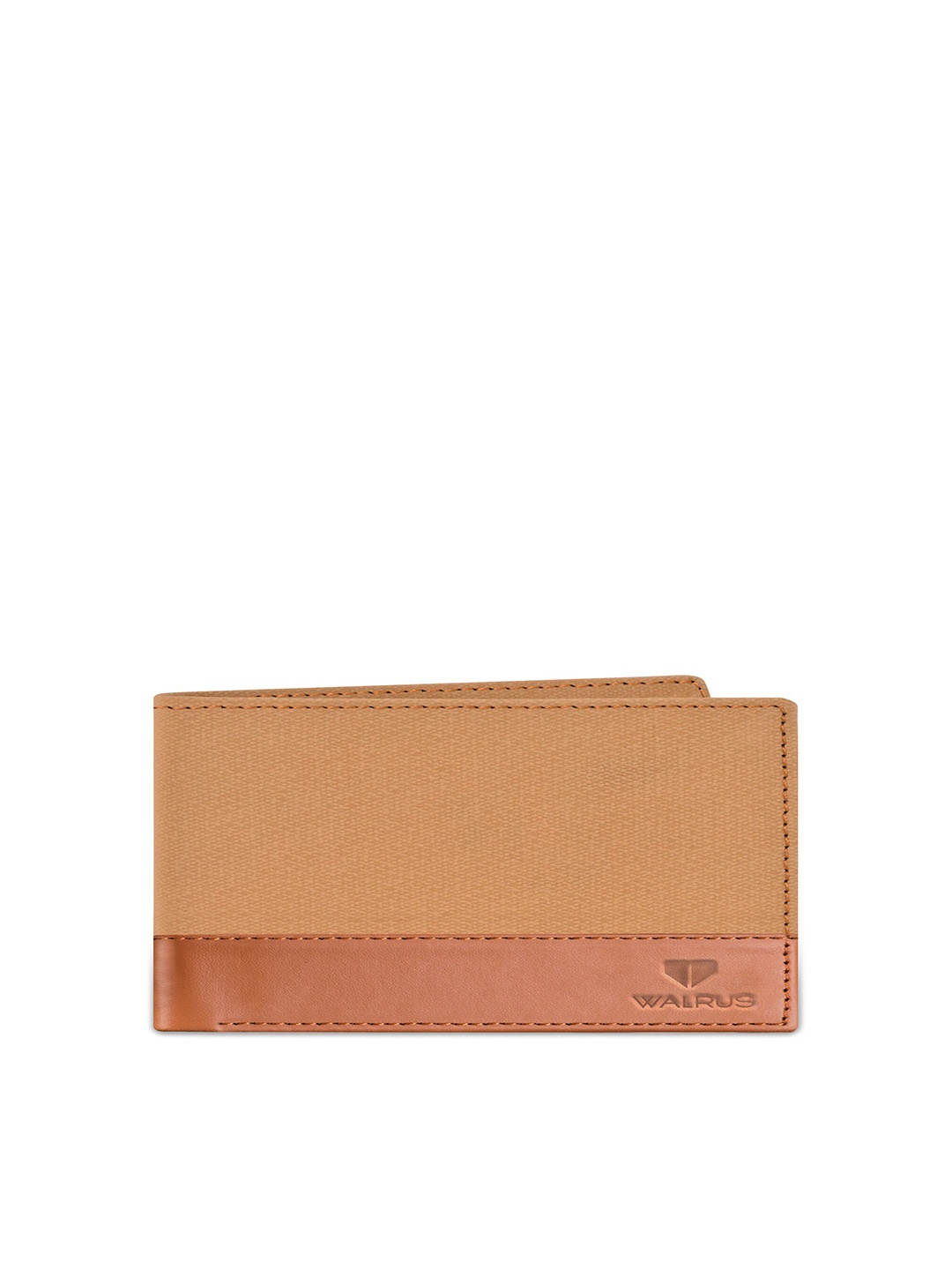 

Walrus Textured Two Fold Wallet With SIM Card Holder, Tan