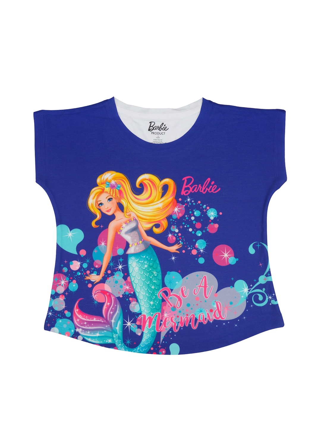 

Barbie Girls Navy Blue Printed Top