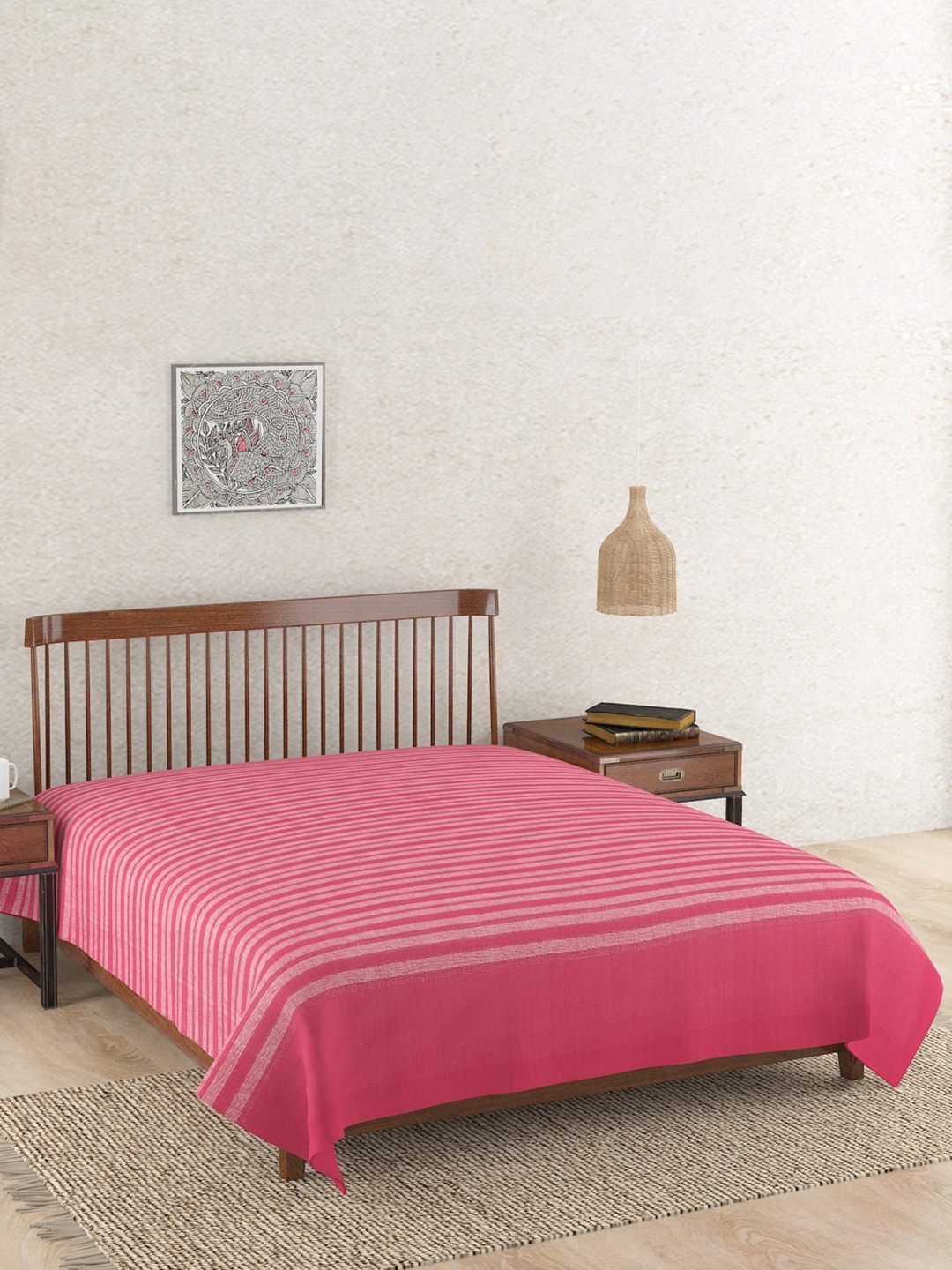 

Fabindia Fuchsia Amza Cotton Double Bed Cover