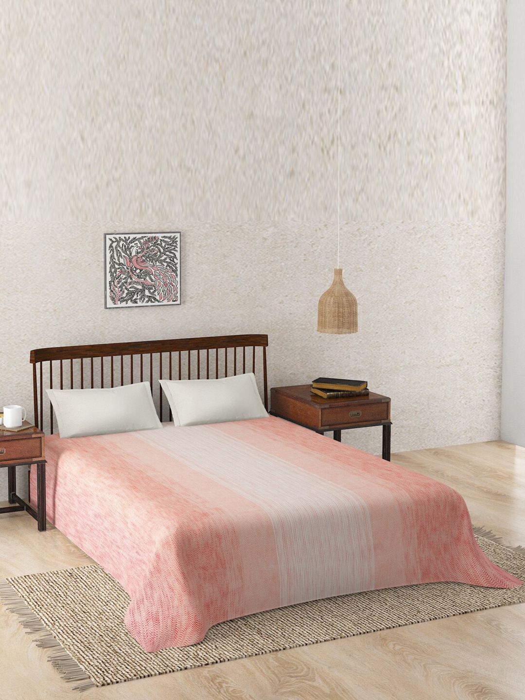 

Fabindia Red Vardaniya Cotton Single Bed Cover