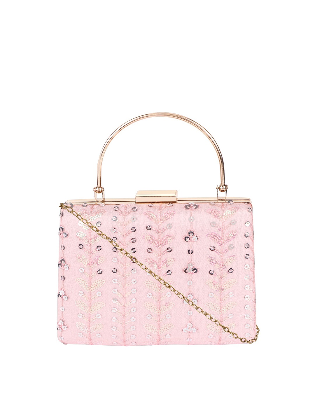 

HORRA Embellished Box Clutch, Pink