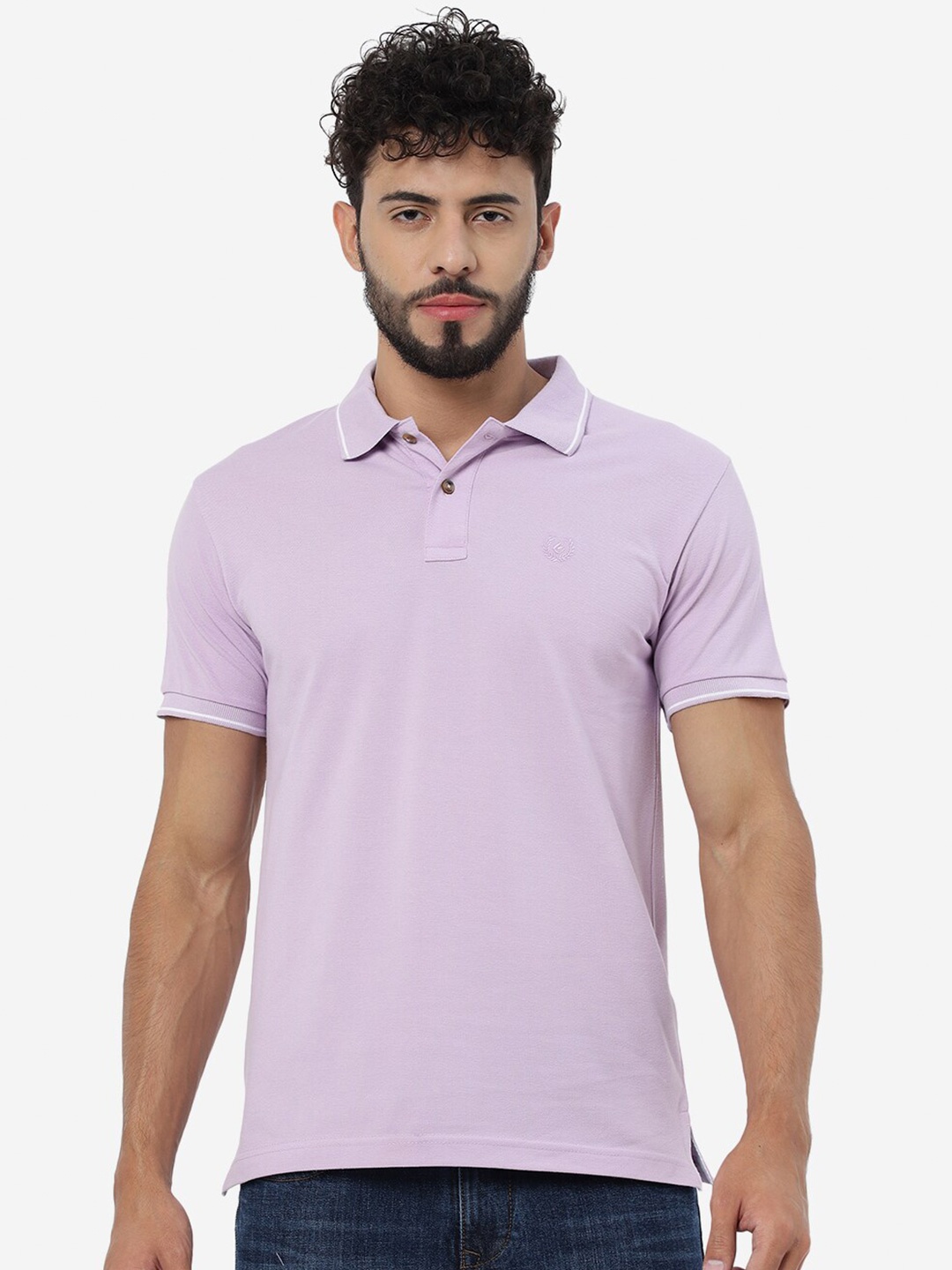 

Greenfibre Half Sleeve Polo Slim Fit T-shirt, Purple