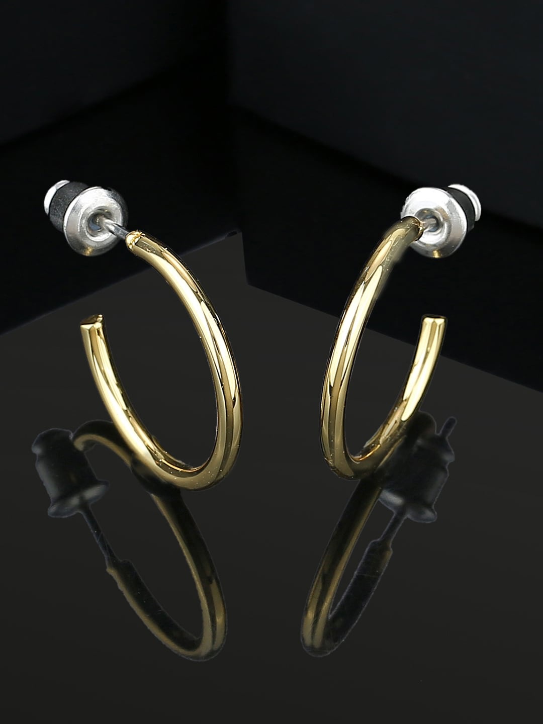 

Estele Gold-Plated Crescent Half Hoop Earrings