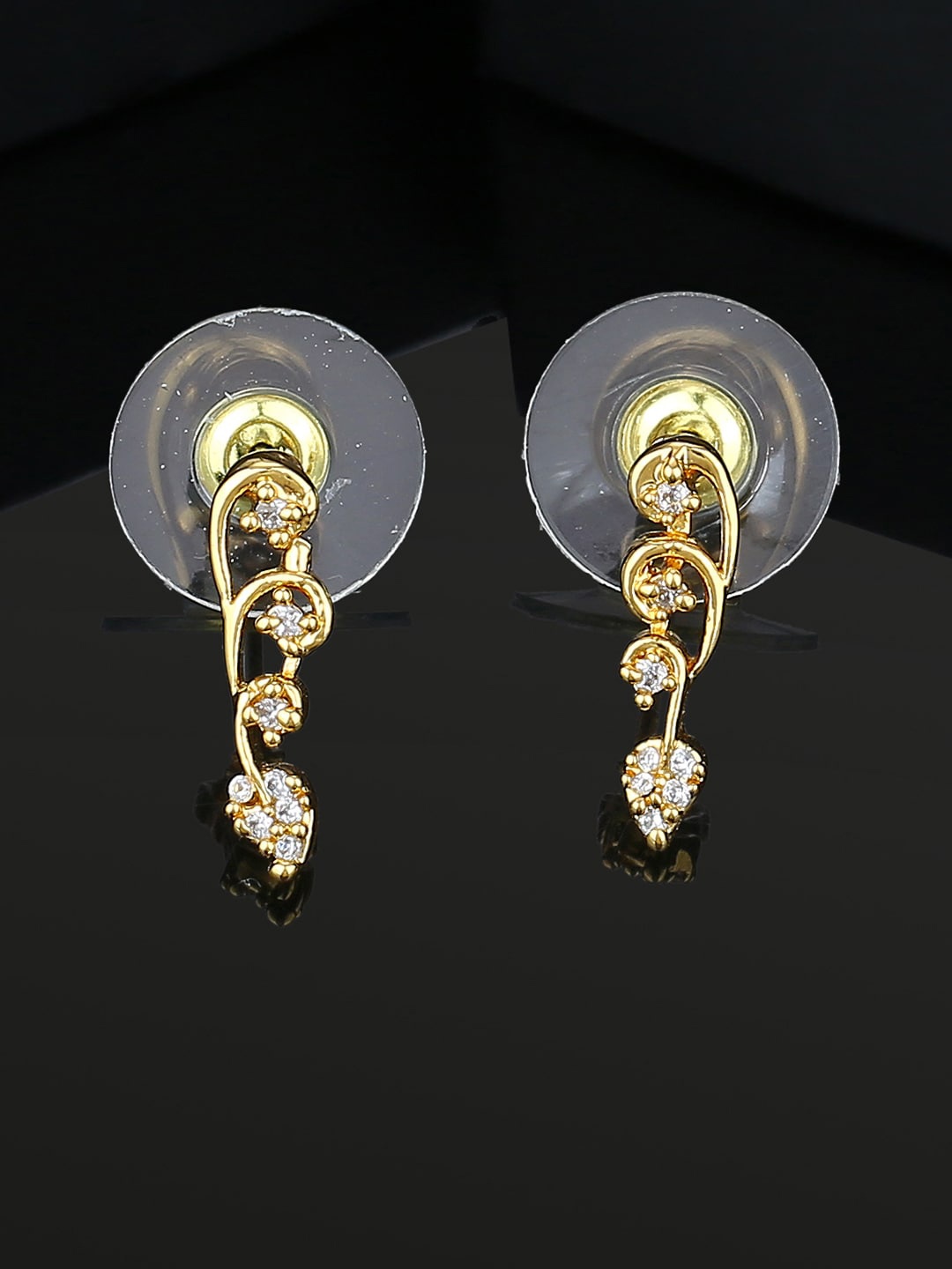 

Estele Gold-Plated Classic Drop Earrings, White