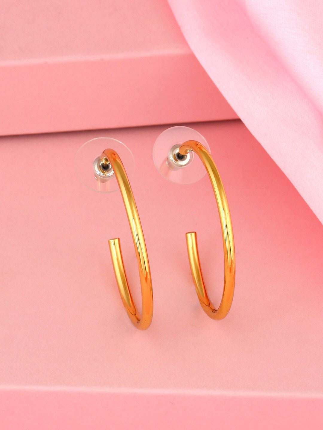 

Estele Gold-Plated Crecsent Half Hoop Earrings