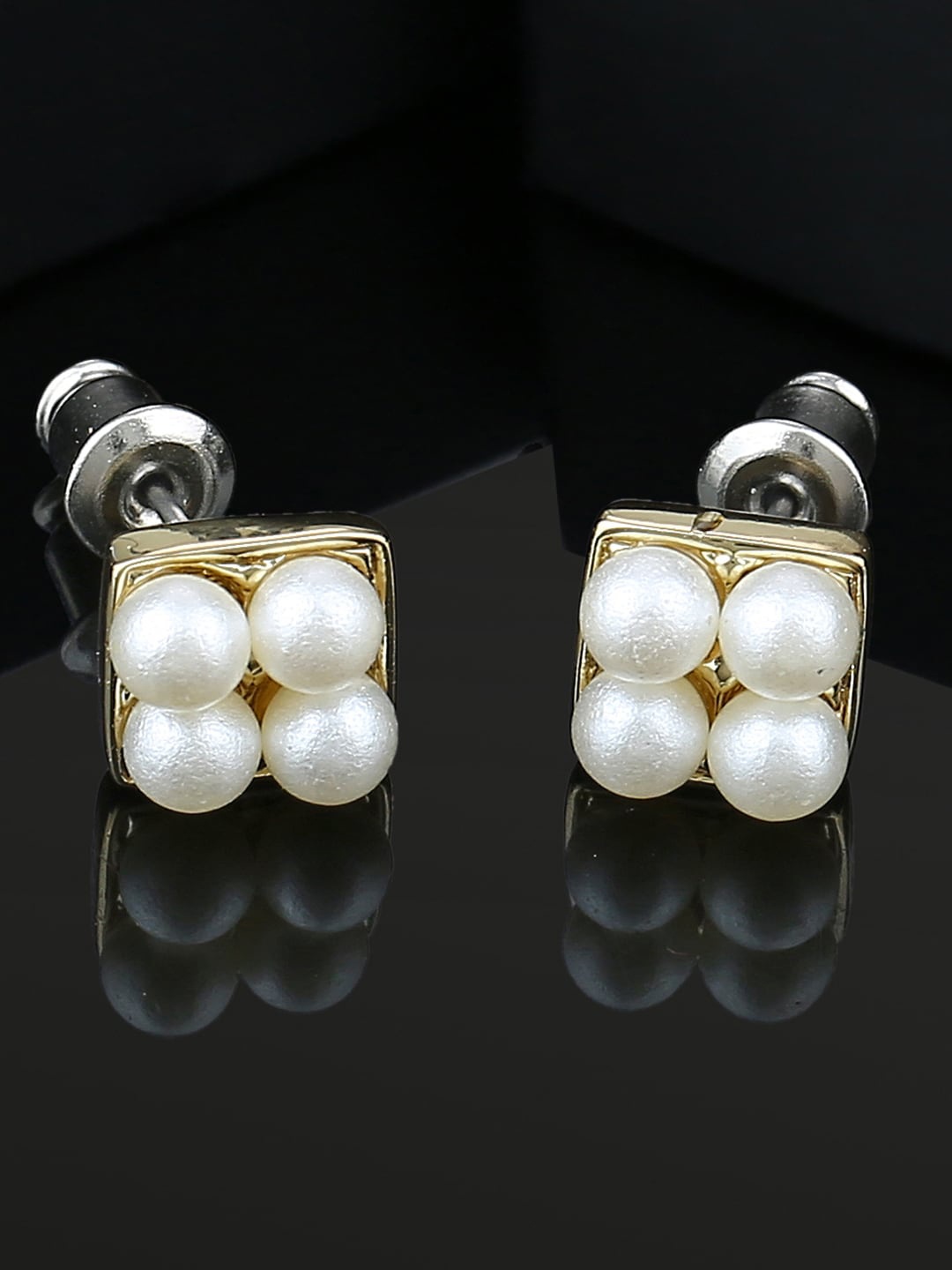 

Estele Gold-Plated Square Studs Earrings