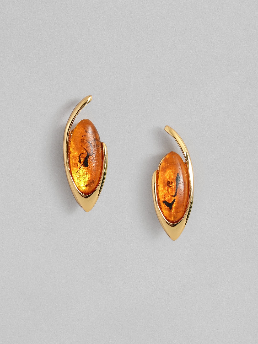 

Estele Gold-Plated Oval Shaped Studs Earrings