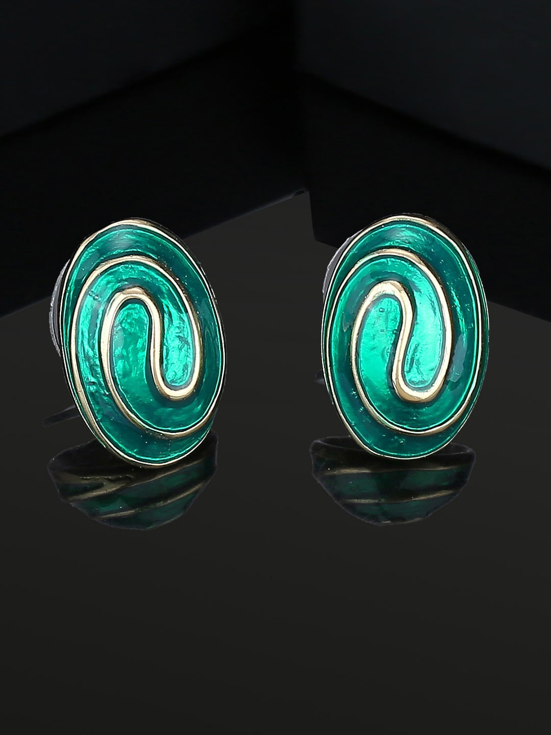 

Estele Gold-Plated Oval Studs Earrings