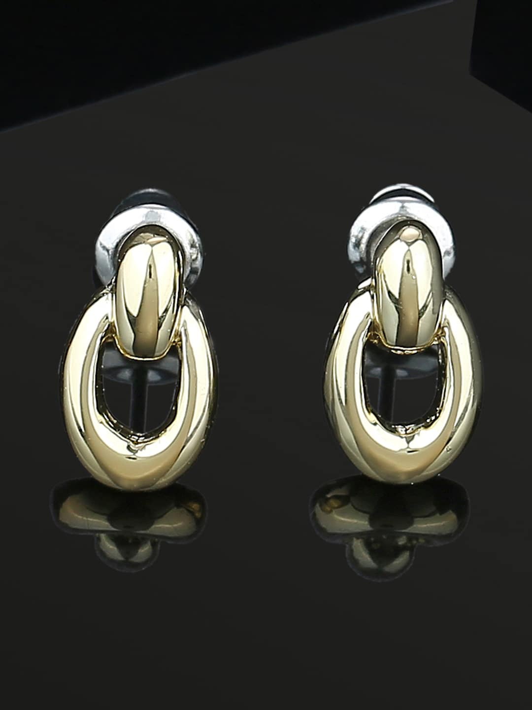 

Estele Gold-Plated Oval Studs Earrings