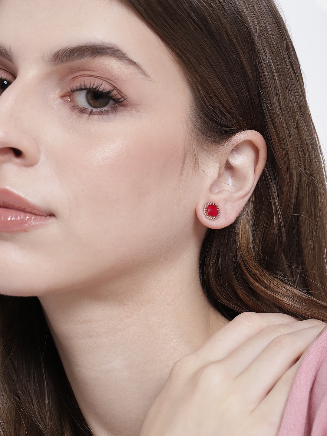 

Estele Gold-Plated Circular Studs Earrings