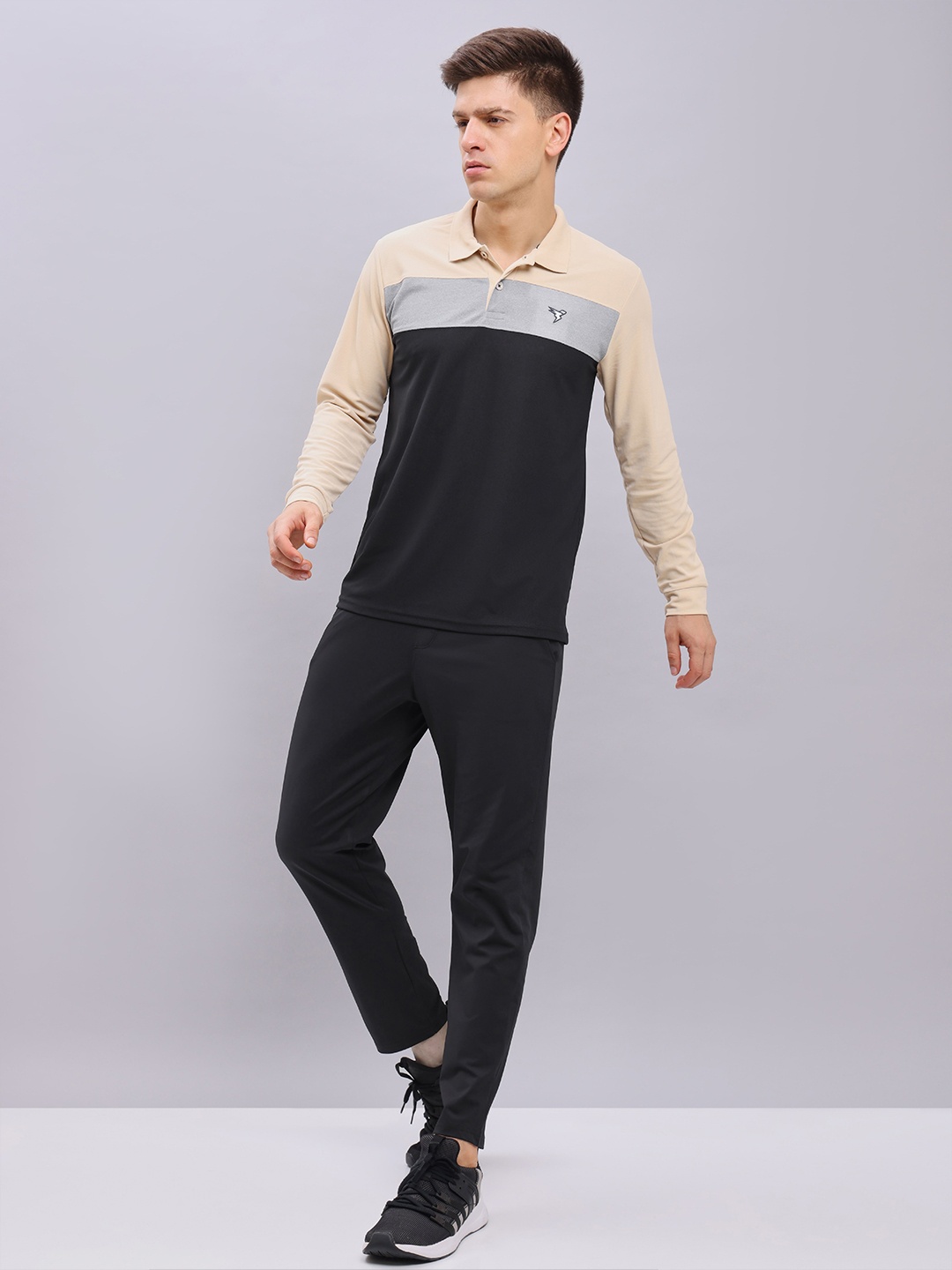

Technosport Men Antimicrobial Slim Fit T-shirt, Beige