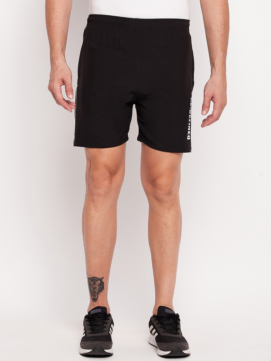 

Camey Men Mid Rise Sports Shorts, Black