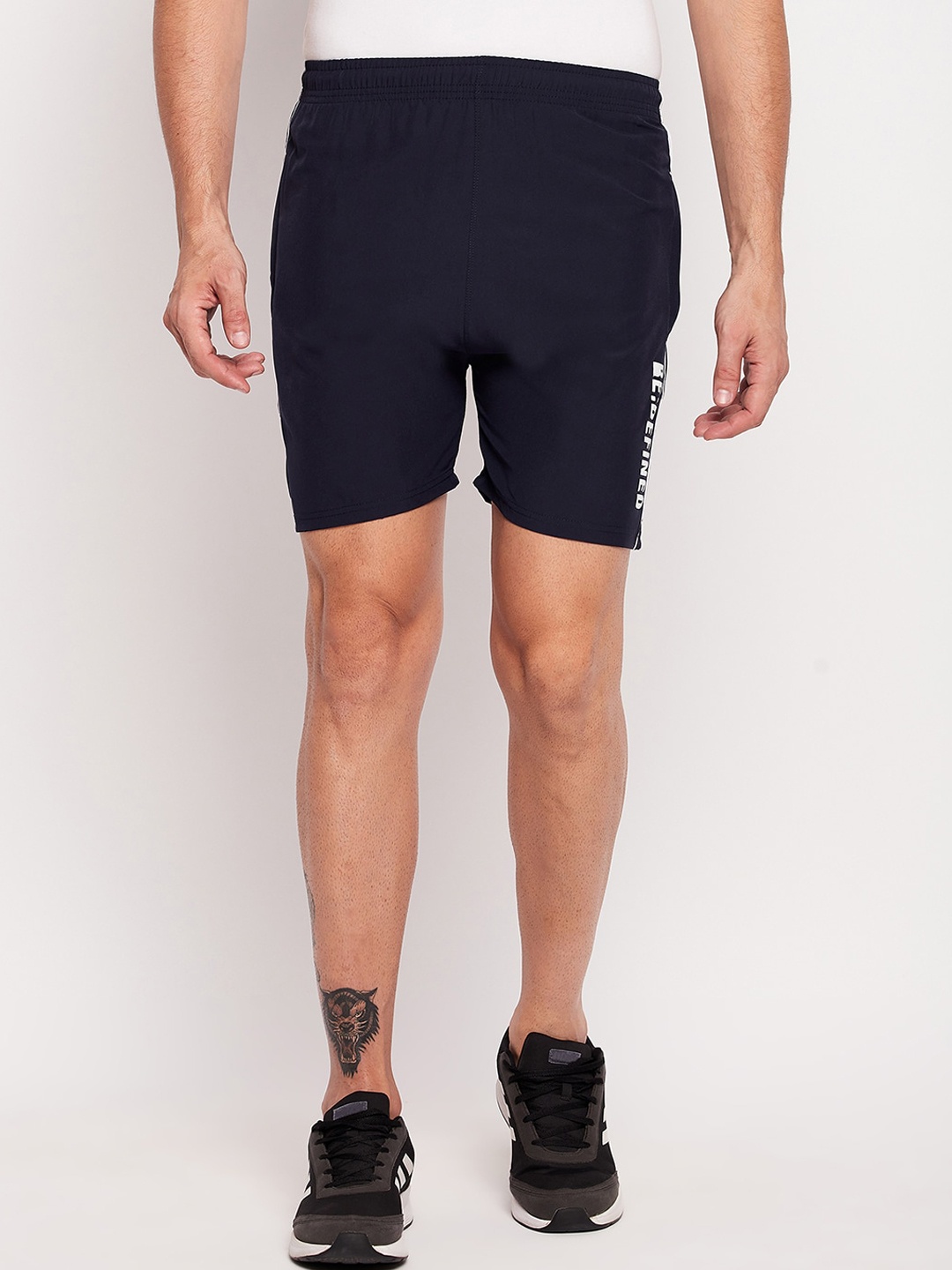 

Camey Men Mid Rise Sports Shorts, Navy blue