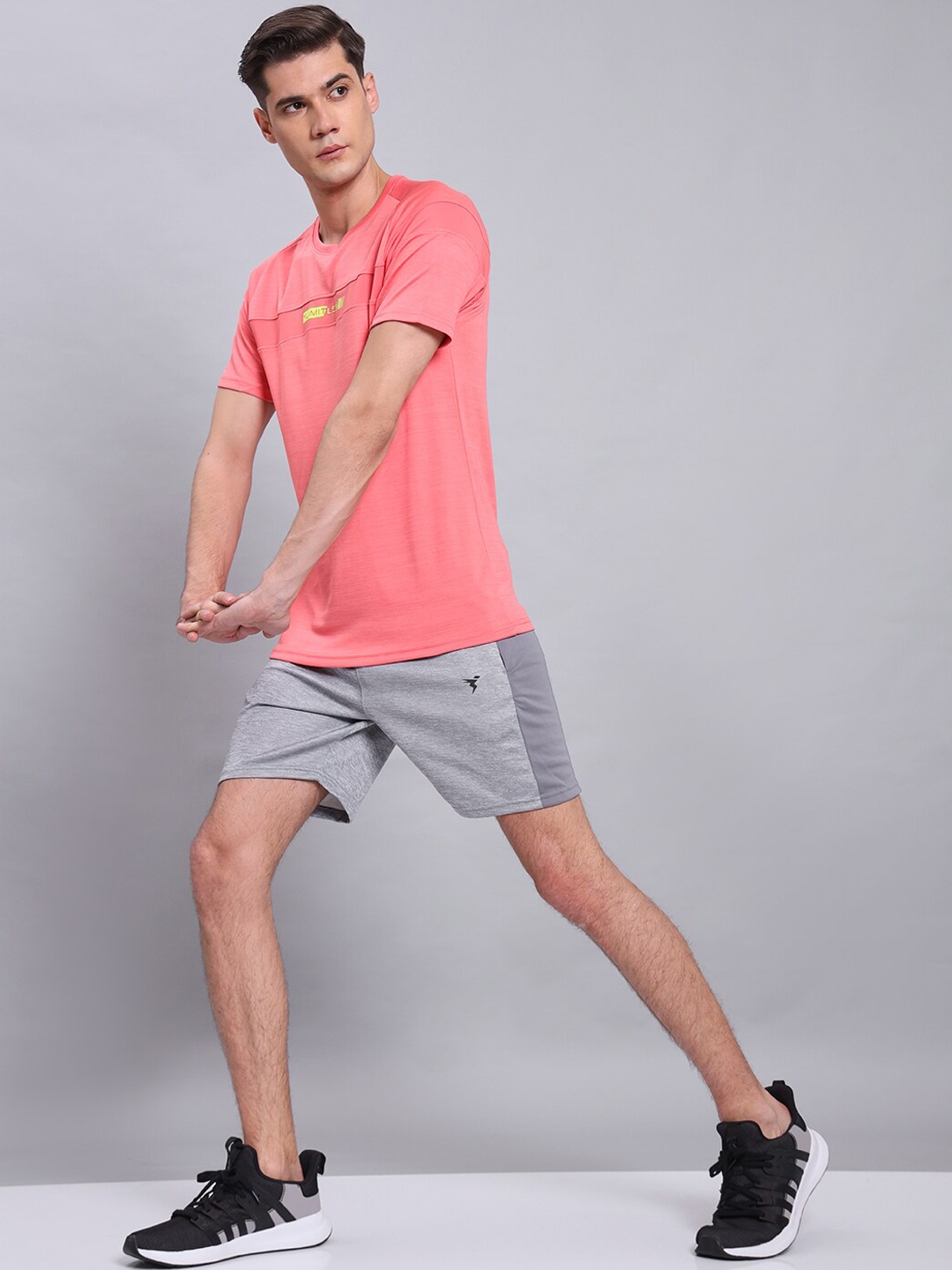 

Technosport Men Slim Fit Antimicrobial Shorts, Grey