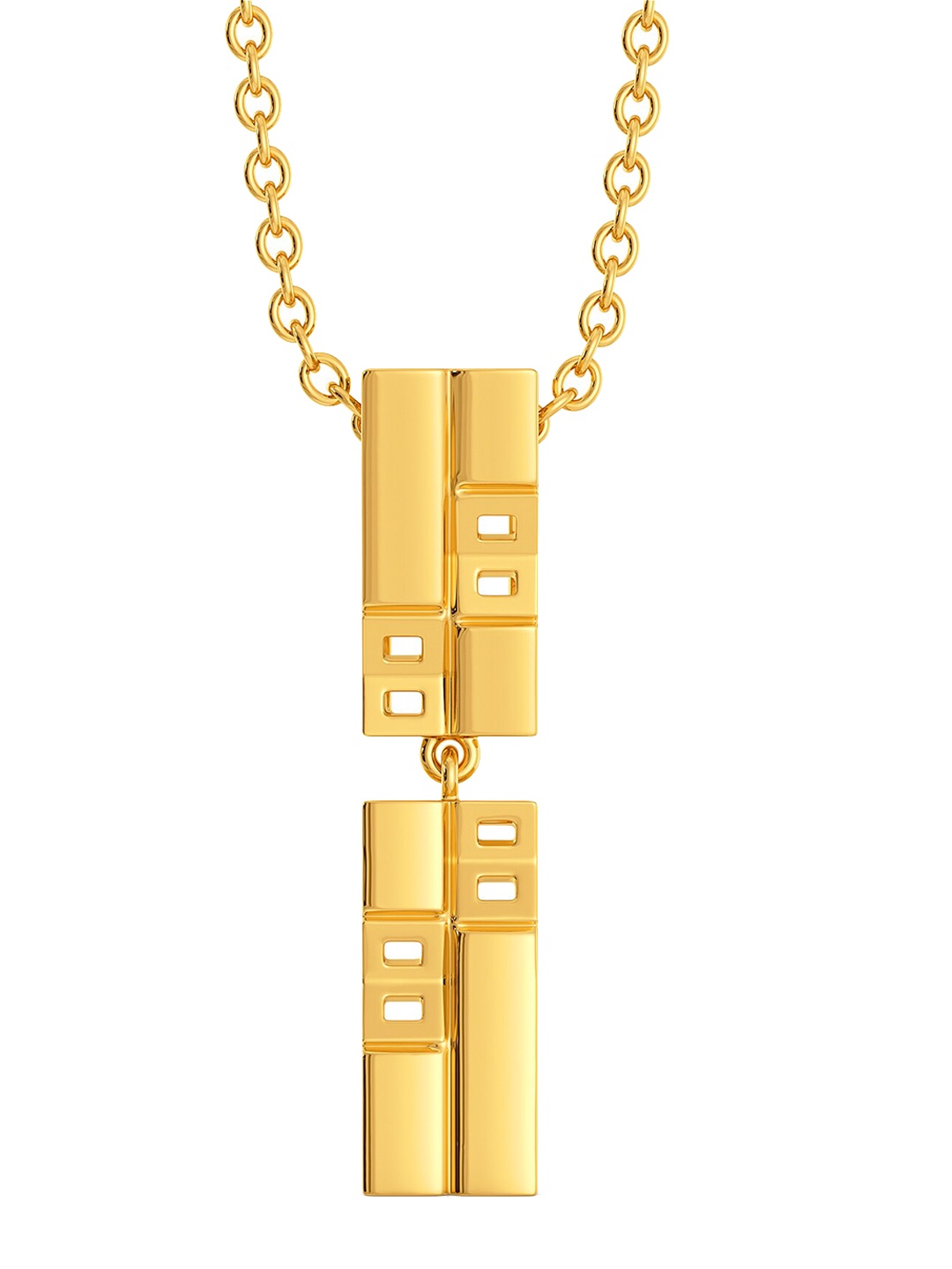 

MELORRA Block Unlocked 18KT Gold Pendant-2.12gm