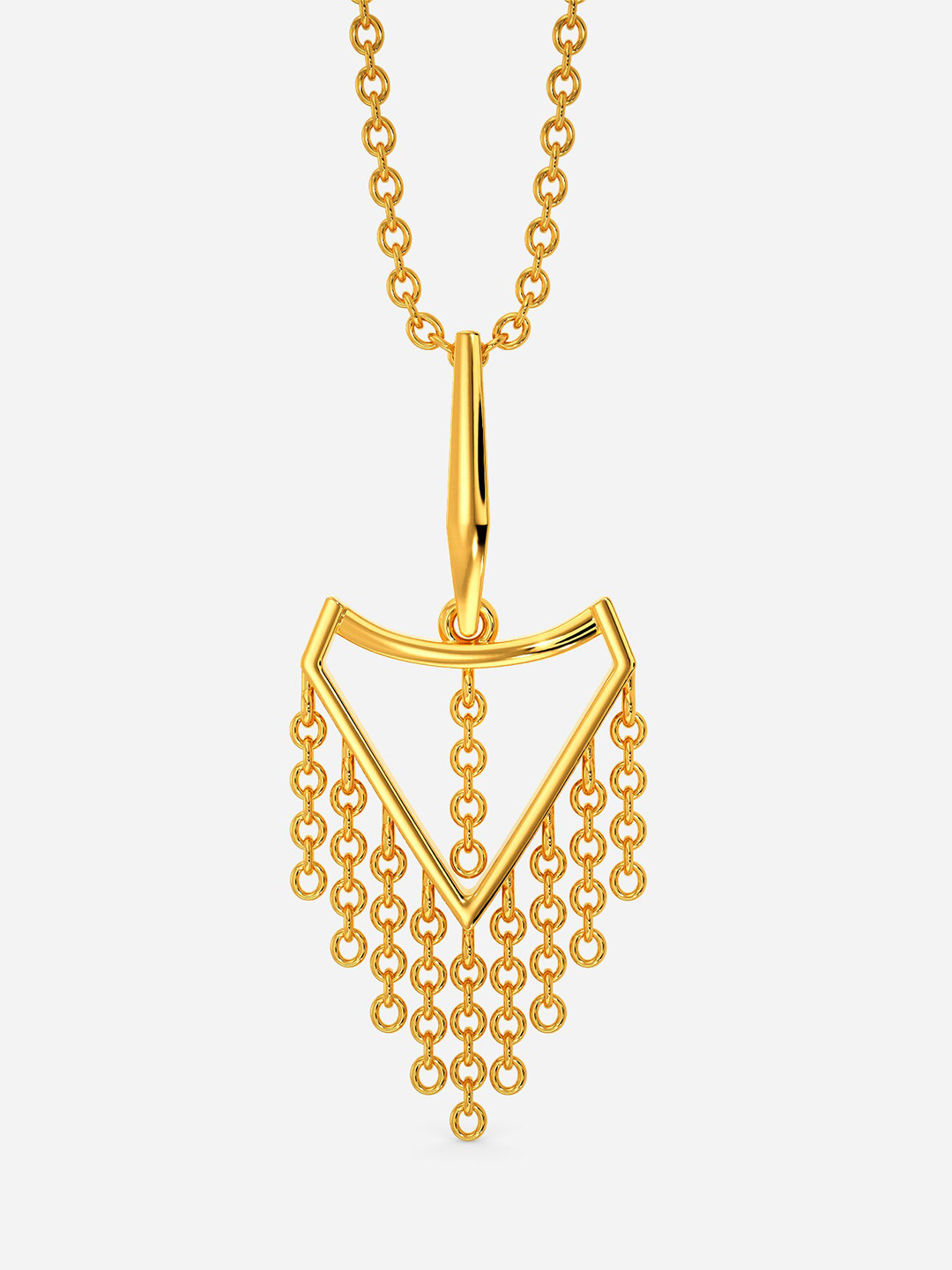 

MELORRA Bohemian Flair Fringe 18KT Gold Pendant-2.25gm