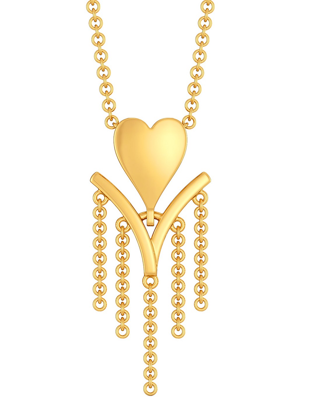 

MELORRA Fringe O Heart 18KT Gold Pendant-2.12gm