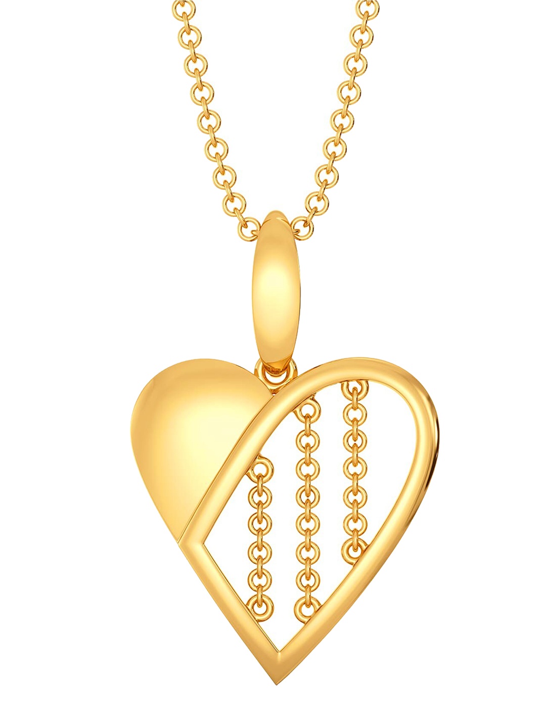 

MELORRA Half Of My Heart 18KT Gold Pendant-3.17 gm