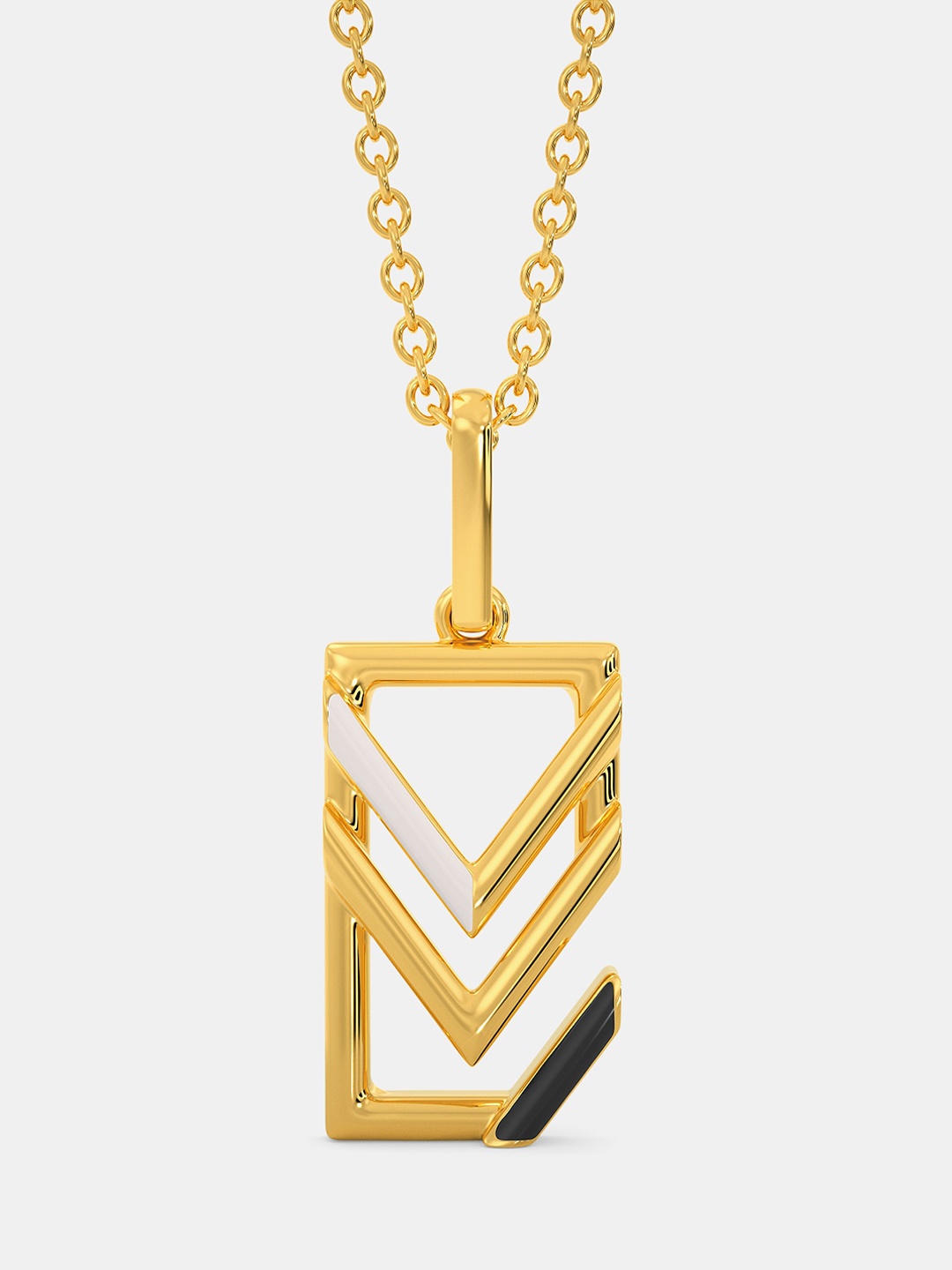 

MELORRA Stripe Swipe 18KT Gold Pendant-2.11gm