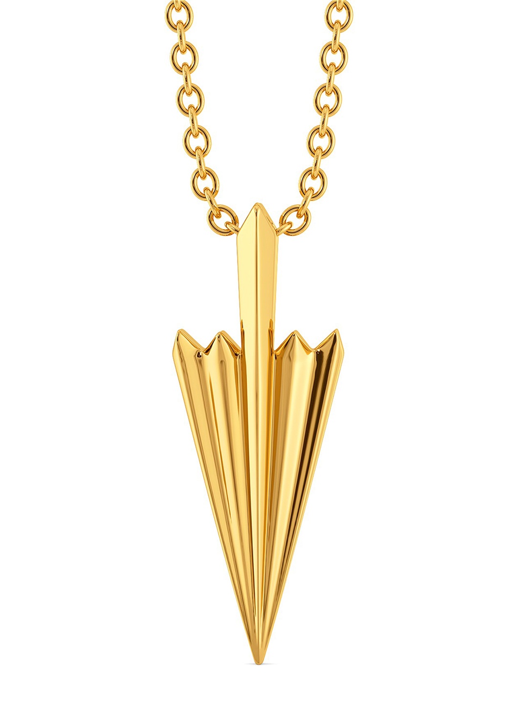 

MELORRA Pleat Flair 18KT Gold Pendant-2.47gm