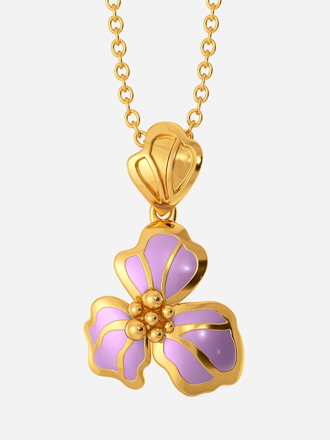 

MELORRA Blooming Lilac 18KT Gold Pendant-2.62 gm
