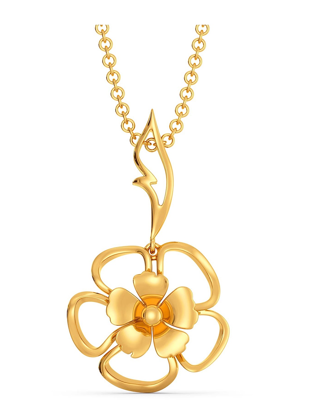 

MELORRA Fearless Watercress 18KT Gold Pendant-2.48gm