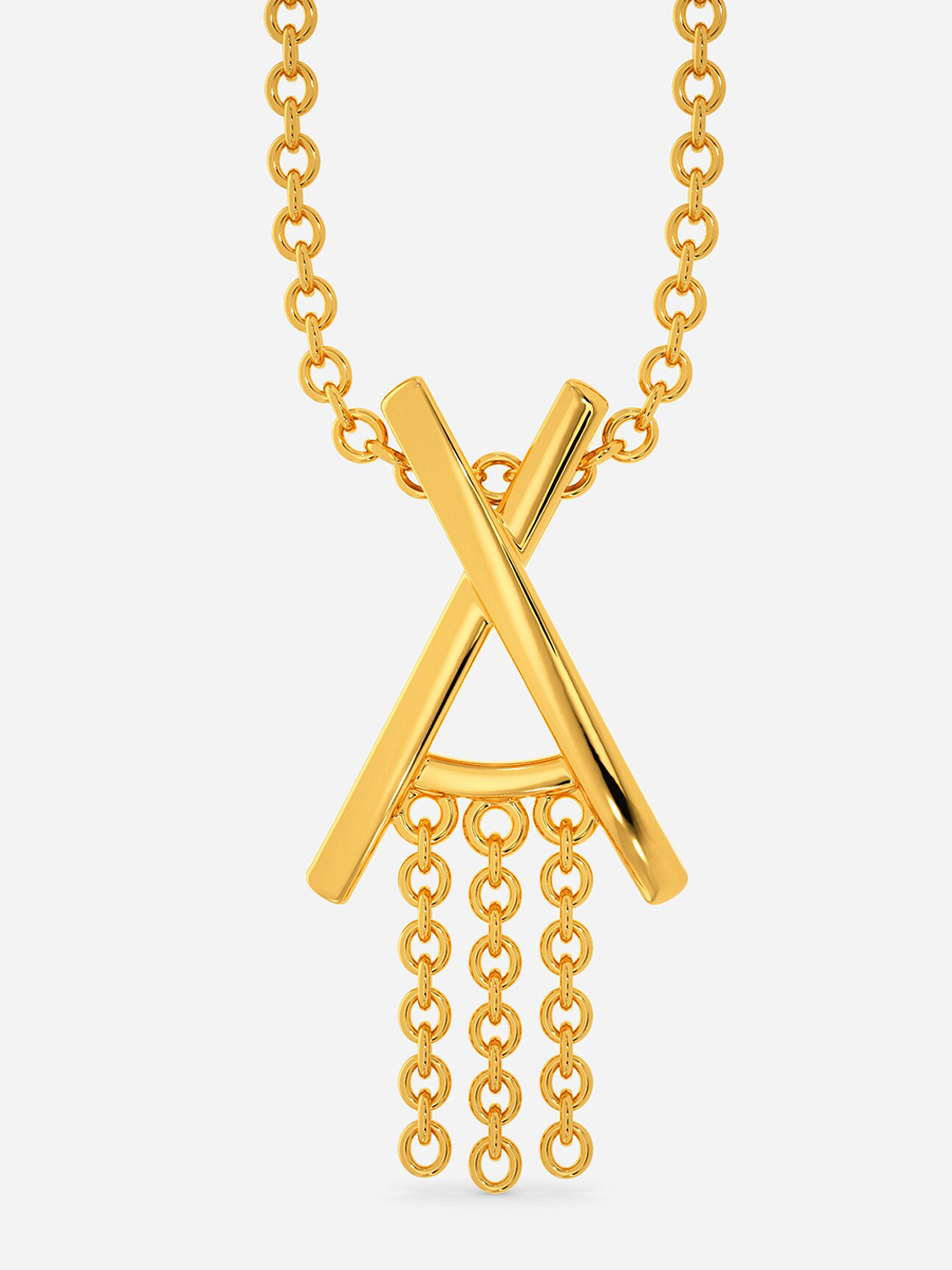 

MELORRA Rock Chic Fringe 18KT Gold Pendant-2.07 gm