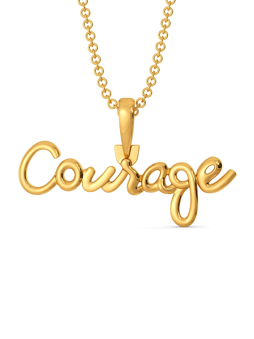 

MELORRA Courage, Dear Heart 18KT Gold Pendant-3.32 gm