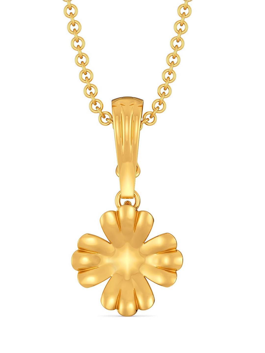 

MELORRA Floral Orates 18KT Gold Pendant-2.14gm
