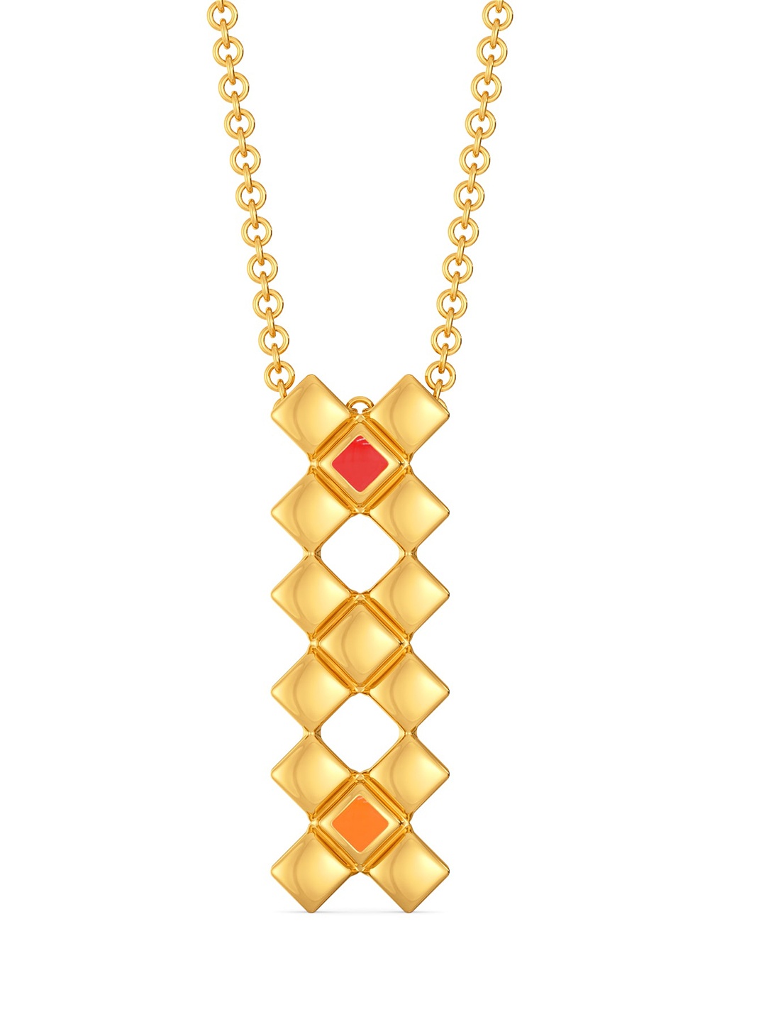 

MELORRA Chic Geometry 18KT Gold Pendant-2.76gm