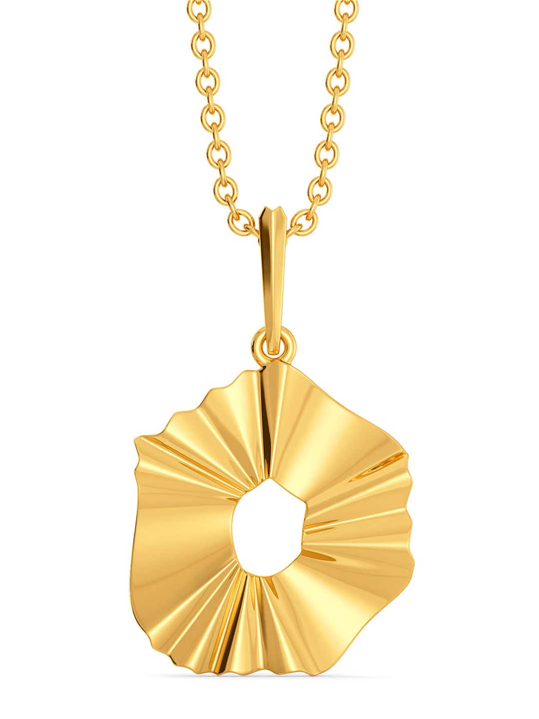 

MELORRA Crinkle Chic 18KT Gold Pendant-2.55gm