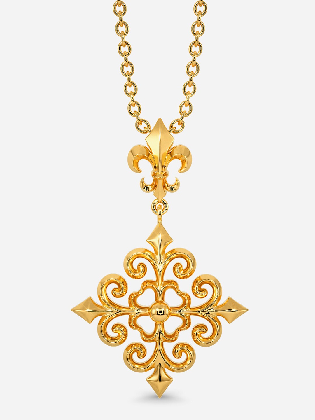 

MELORRA Glass Slippers 18KT Gold Pendant-2.72 gm